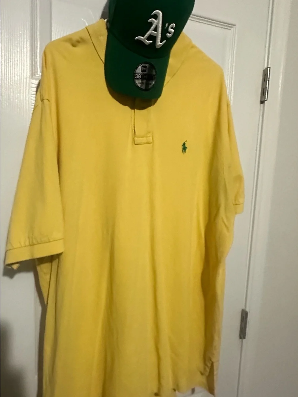 Ralph Lauren Green Pony Embroidered Yellow Polo